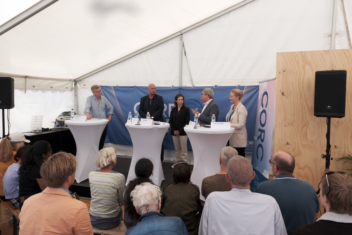 Panel debate in the CORC tent at Folkemødet 2026
